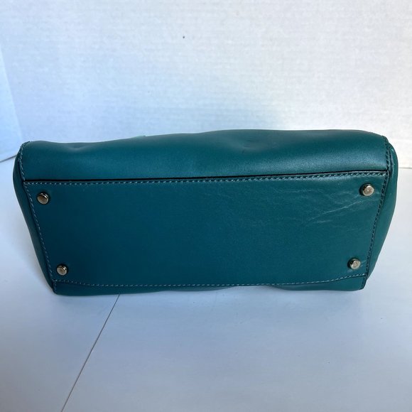 Kate Spade colorblock emerald satchel Catherine Street Joanie green leather cros - Picture 5 of 10